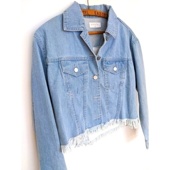 🎯 SALE 🎯Steele X Hatrik embroidered denim jacket size XS - Picture 3 of 5